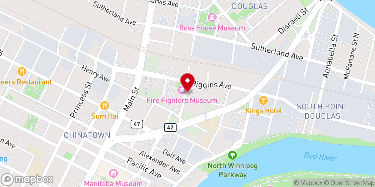 Map showing location of Pilgrim Baptist Church