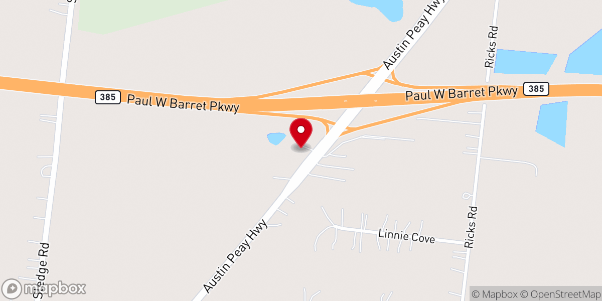 Map showing location of Crossroads Baptist Church Arlington