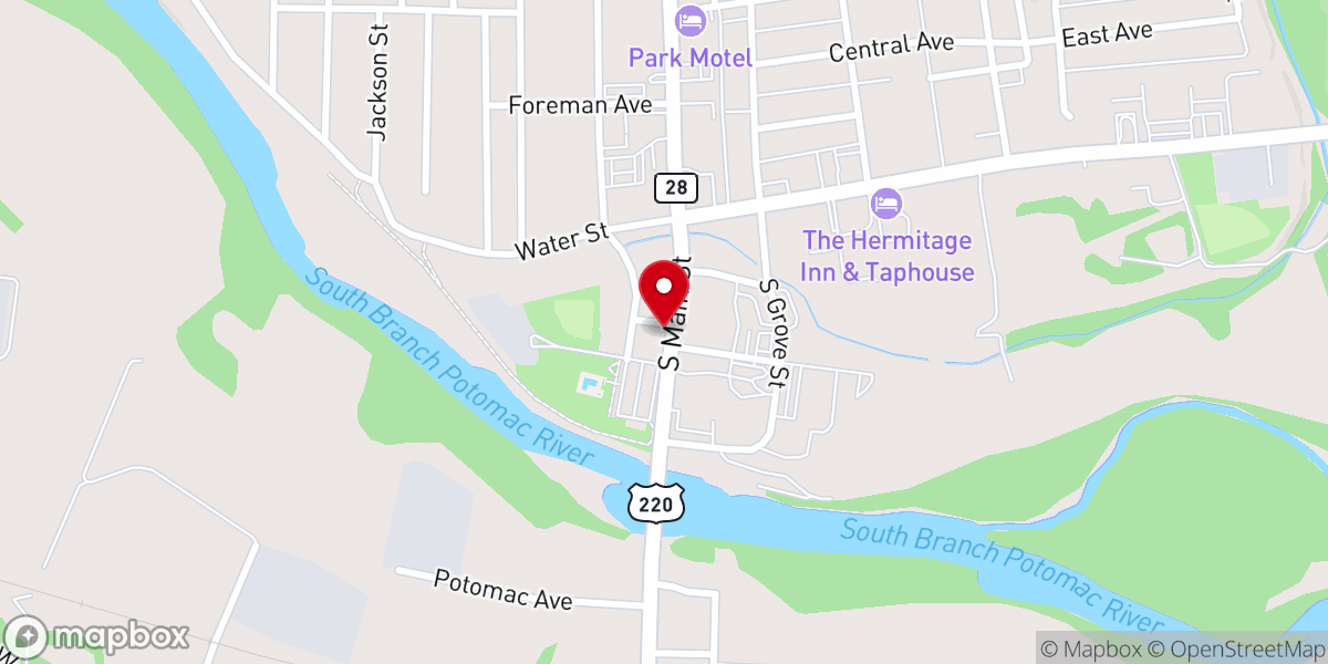 Map showing location of Living Hope Baptist Church