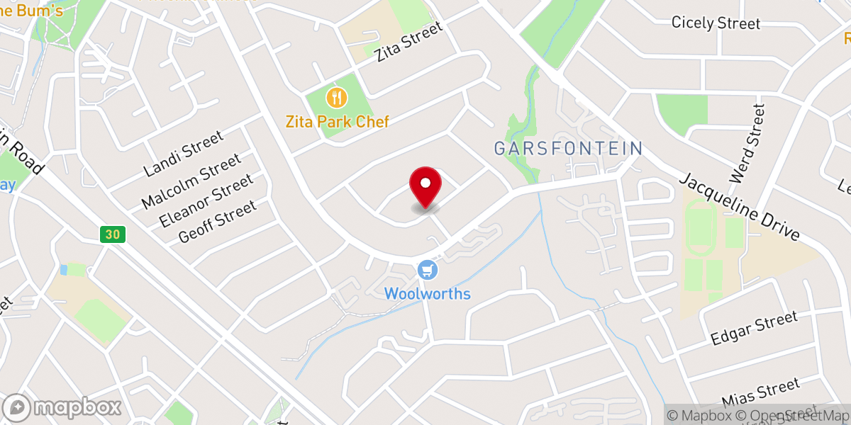 Map showing location of Corpus Christi Anglican Church