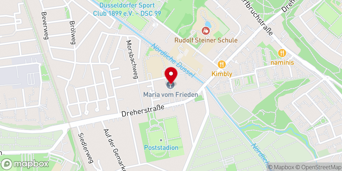 Map showing location of St. Maria vom Frieden