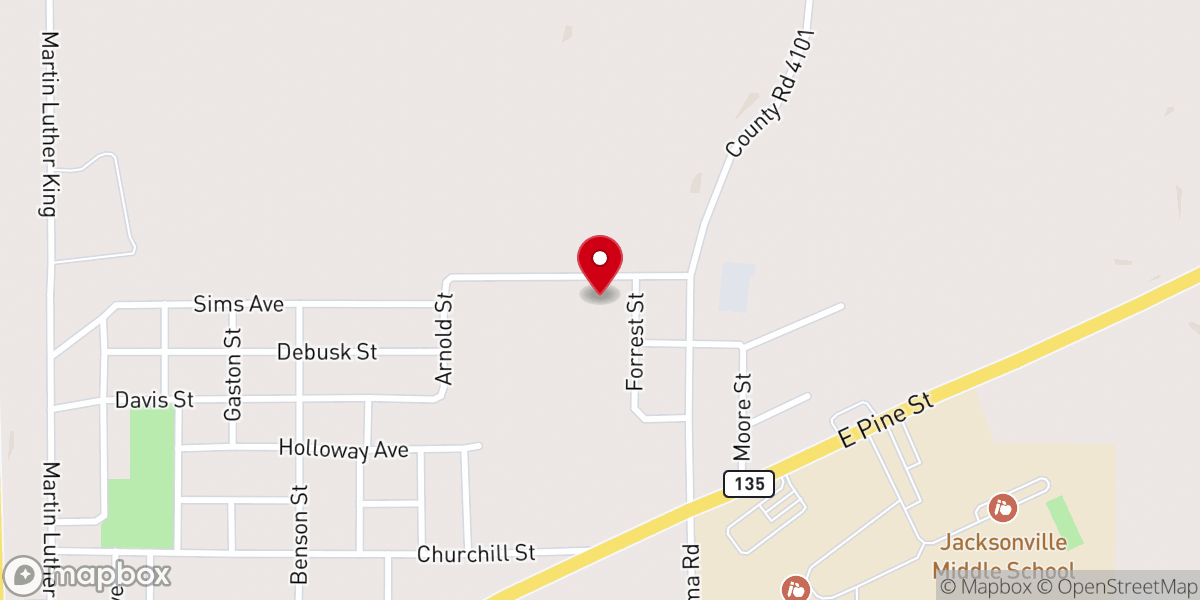Map showing location of First Pentecostal Co