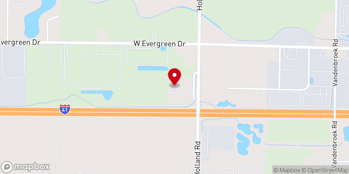 Map showing location of Appleton Zion Korean Church