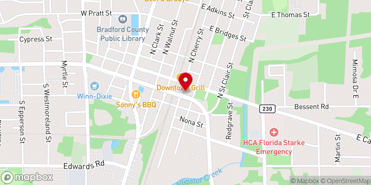 Map showing location of Bible Baptist Church