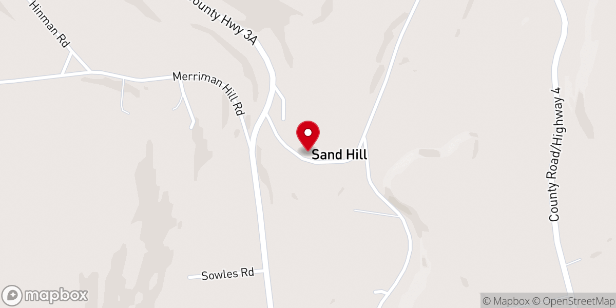 Map showing location of Sand Hill United Methodist Church