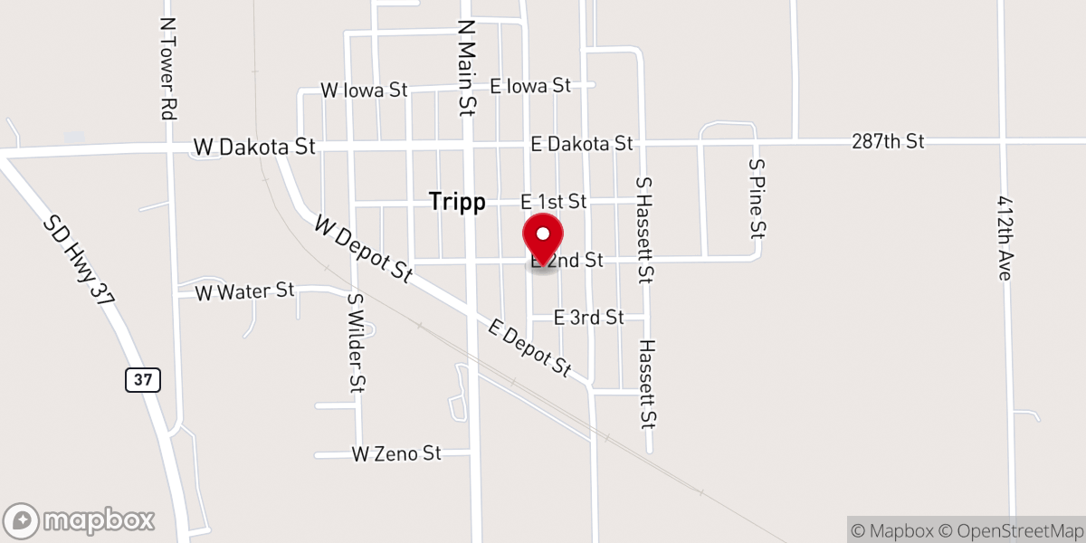 Map showing location of First American Lutheran Church