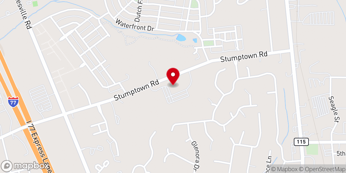 Map showing location of Huntersville United Methodist Church