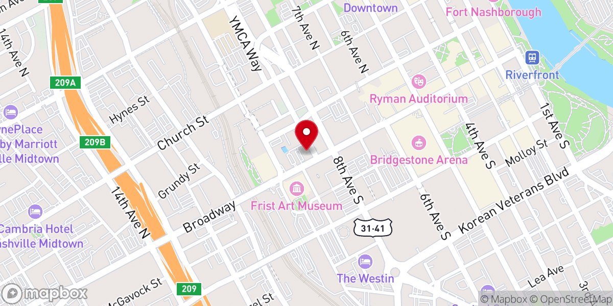 Map showing location of Christ Church Cathedral