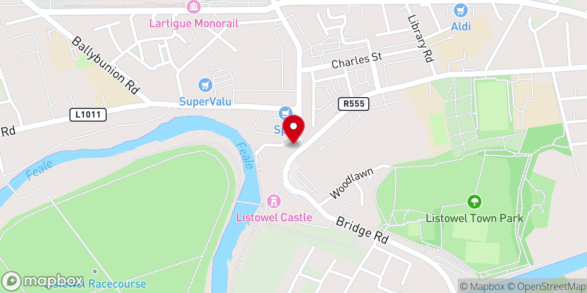 Map showing location of Listowel Travel