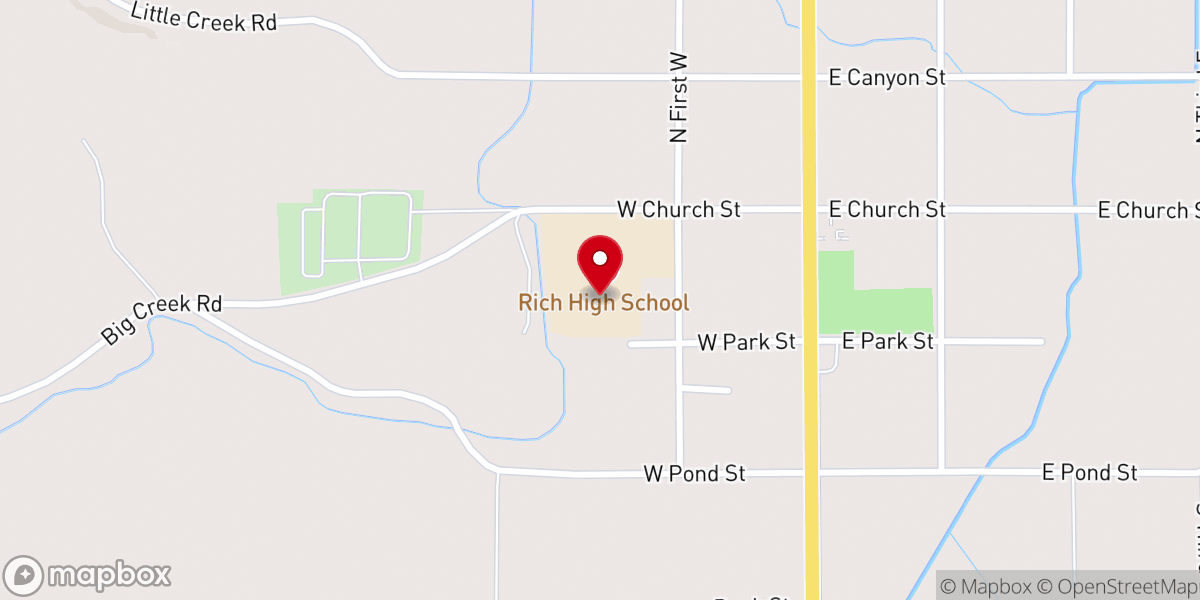 Map showing location of RANDOLPH FOOTBALL FIELD