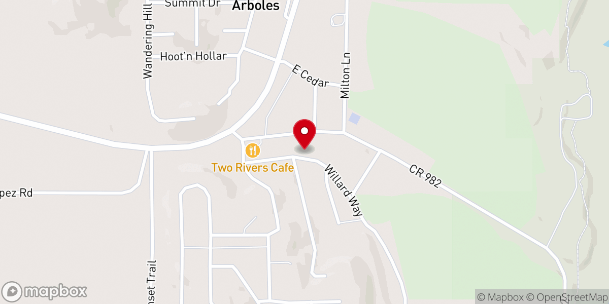 Map showing location of Mesa Verde Baptist Association