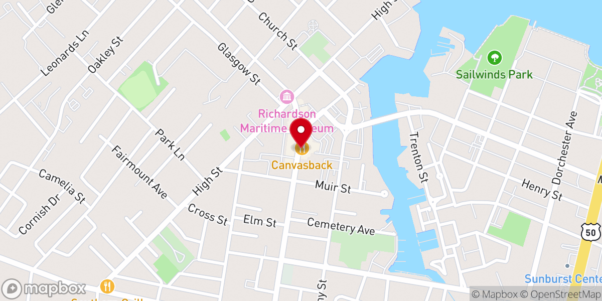 Map showing location of Harriet Tubman Museum and Educational Center