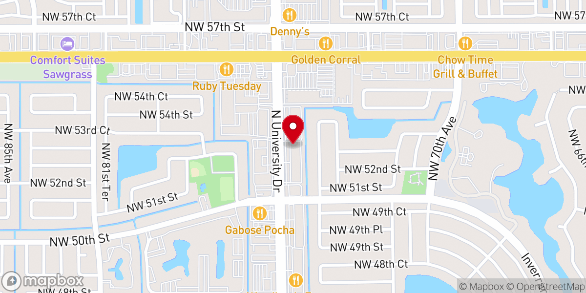 Map showing location of Worship and Faith International Fellowship Florida