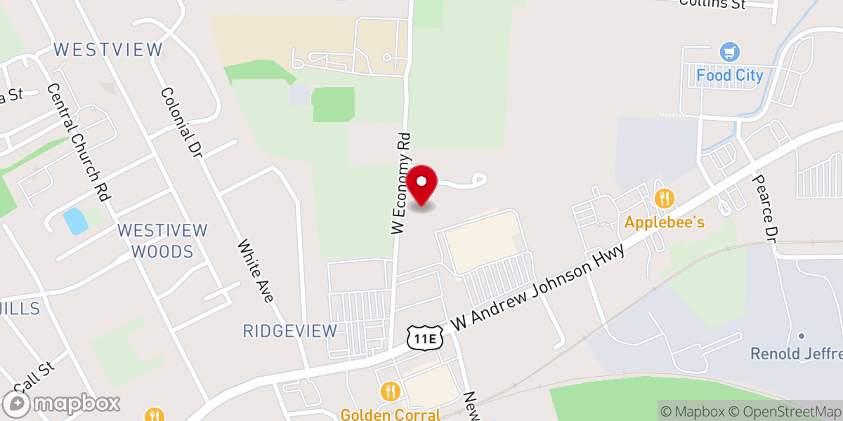 Map showing location of Morristown Seventh-day Adventist Church