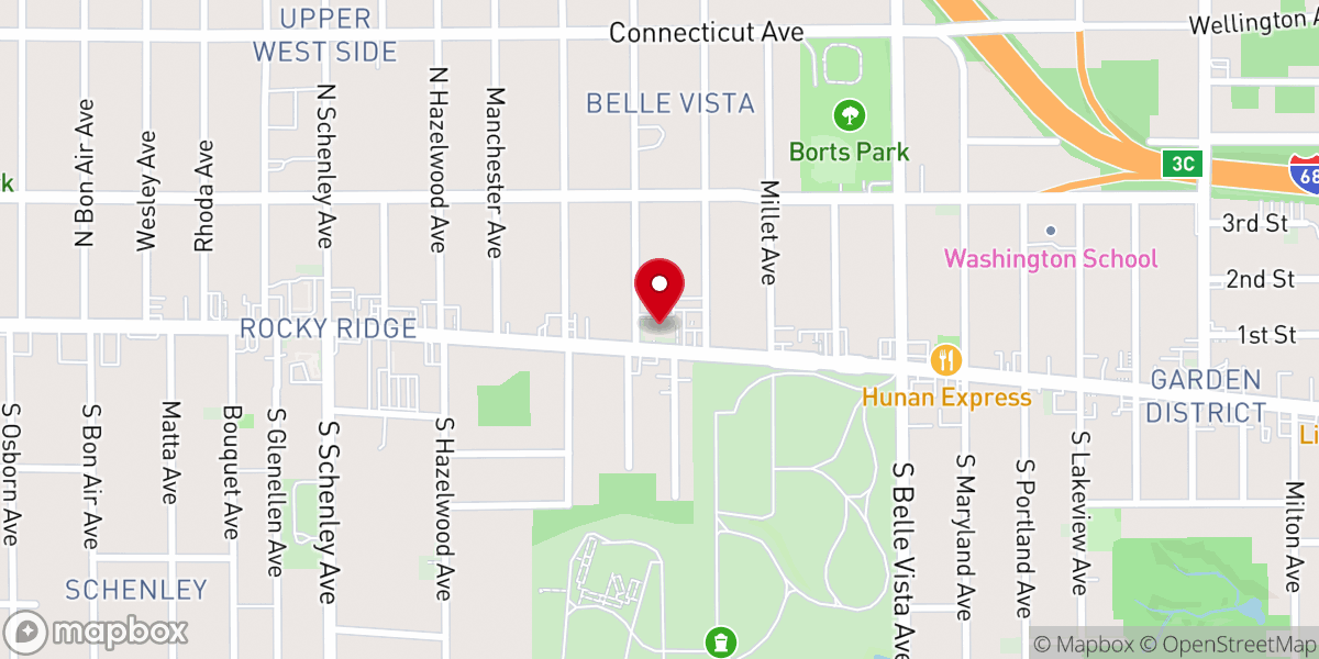 Map showing location of Mahoning United Methodist Church
