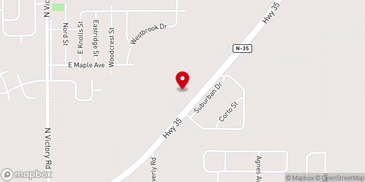 Map showing location of Norfolk Baptist Church