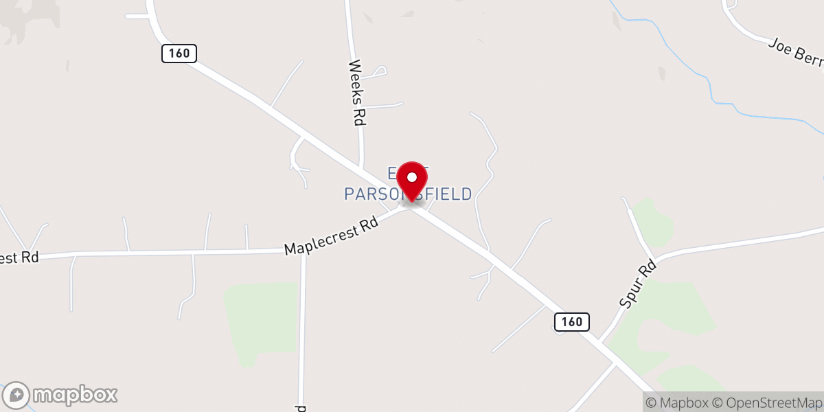Map showing location of East Parsonsfield