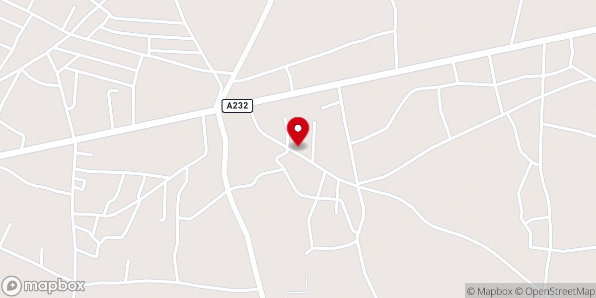 Map showing location of Assemblies of God church