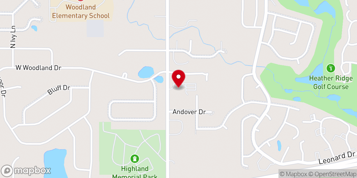 Map showing location of Joy Lutheran Church