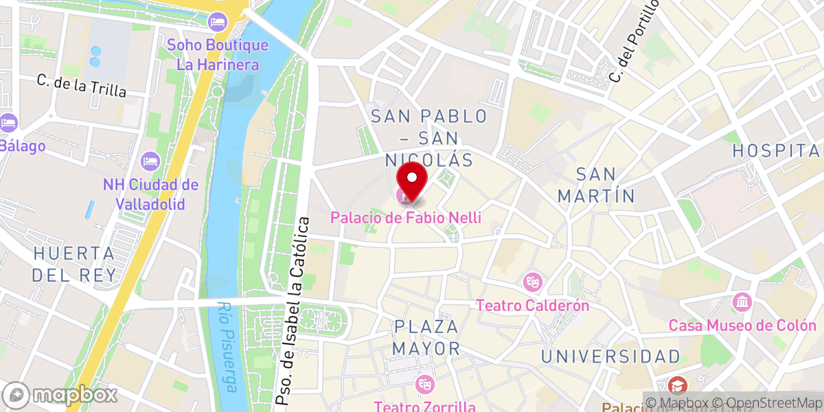 Map showing location of Capilla de la Adoración Eucarística Perpetua Valladolid