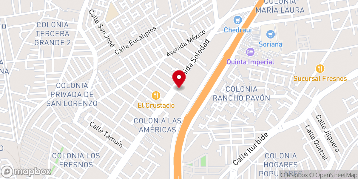 Map showing location of Bethel San Luis Potosí