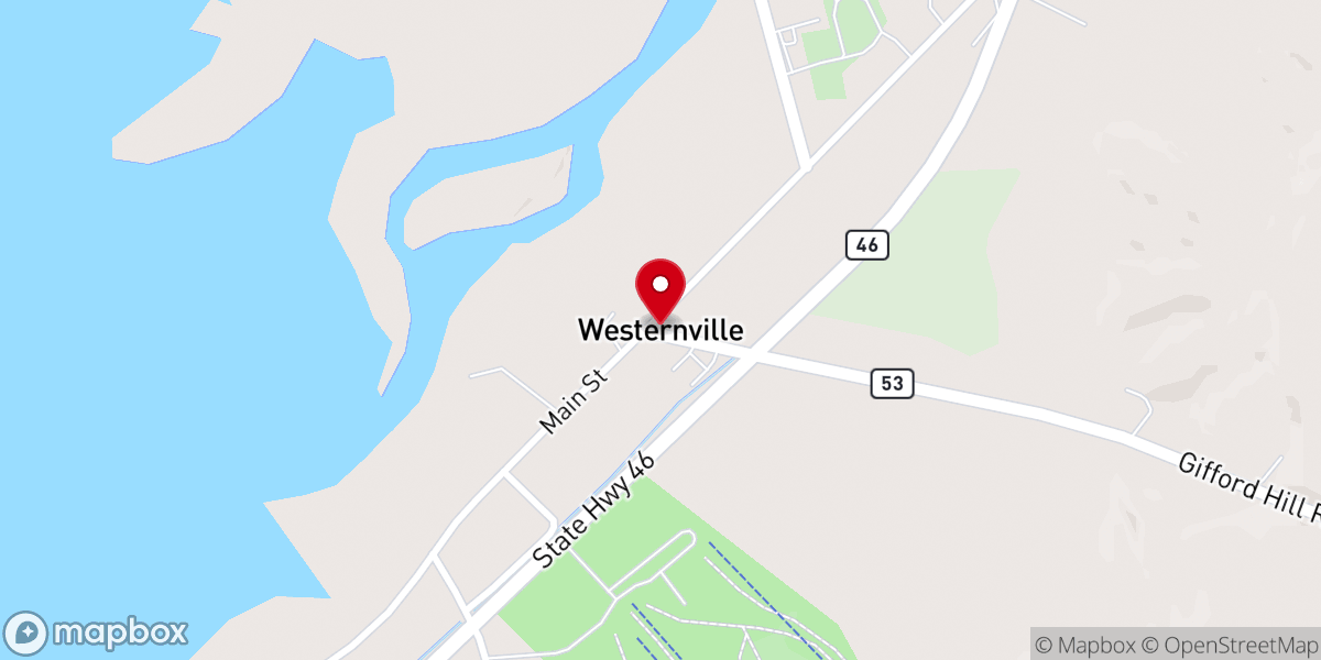 Map showing location of Westernville