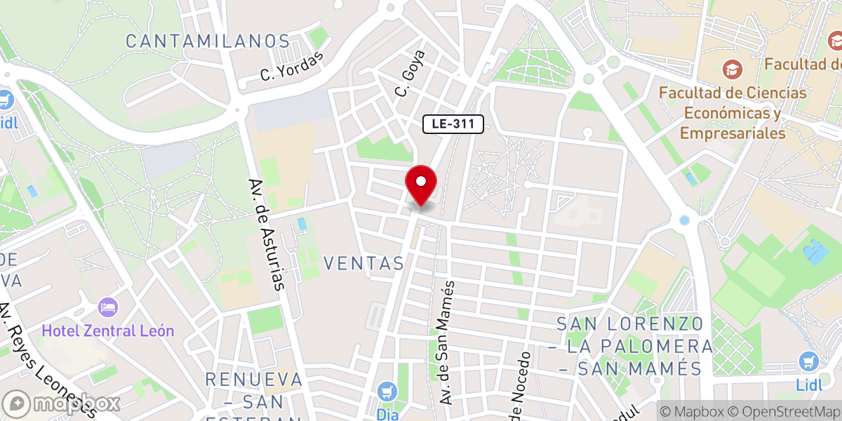 Map showing location of Parroquia de San José de la Ventas