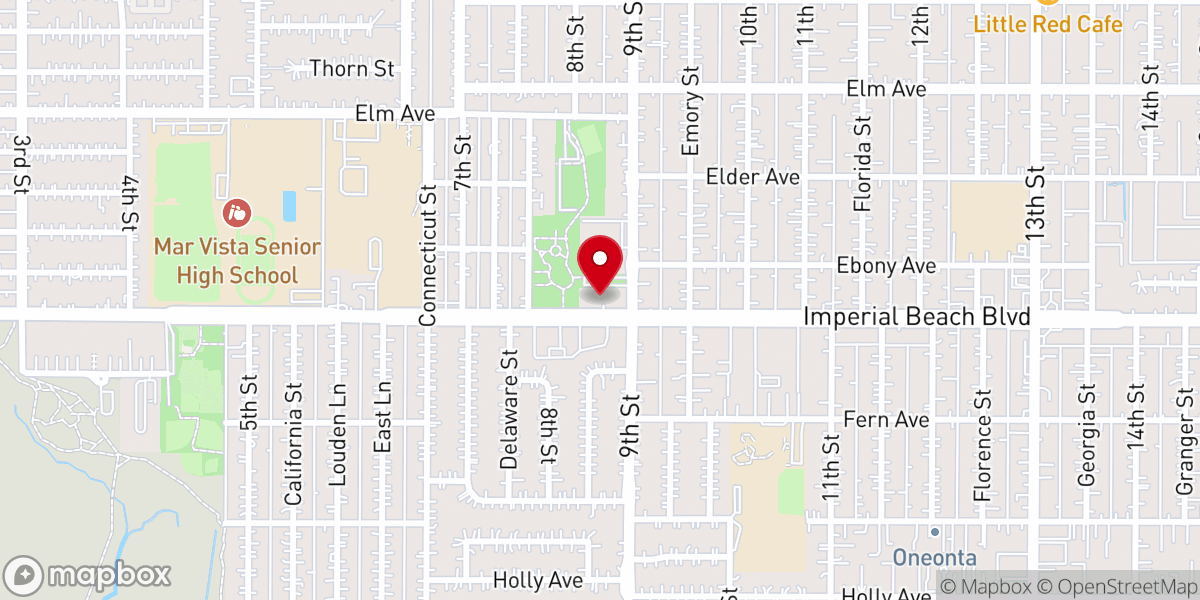 Map showing location of St James Lutheran Church