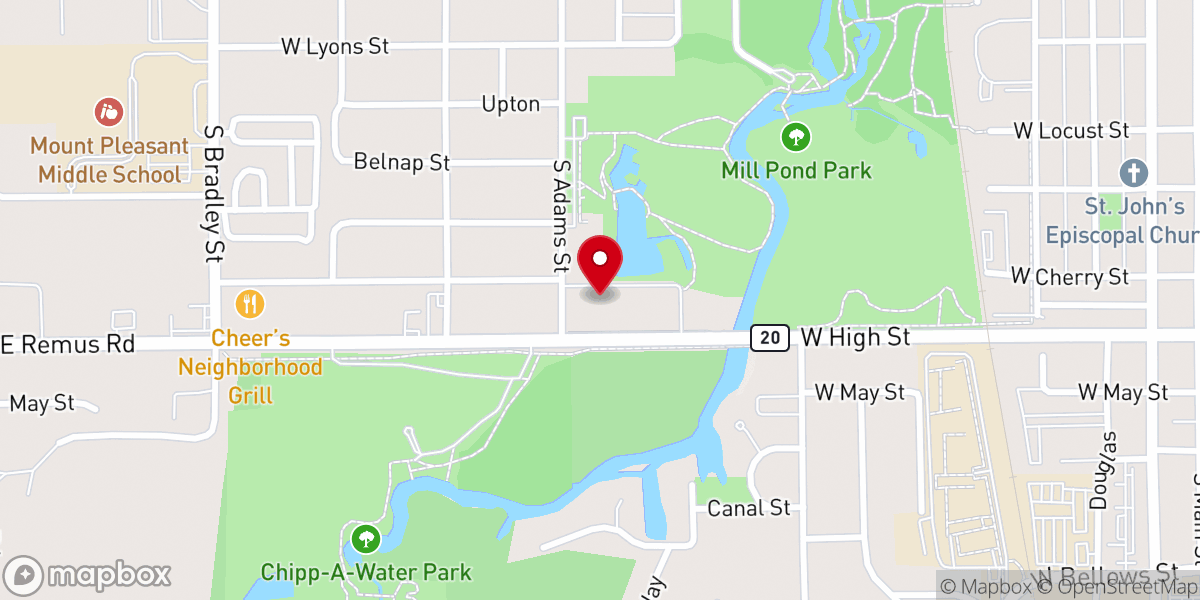 Map showing location of Community Compassion Network