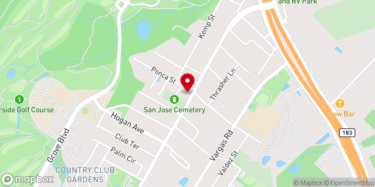 Map showing location of St Edward's Baptist Church