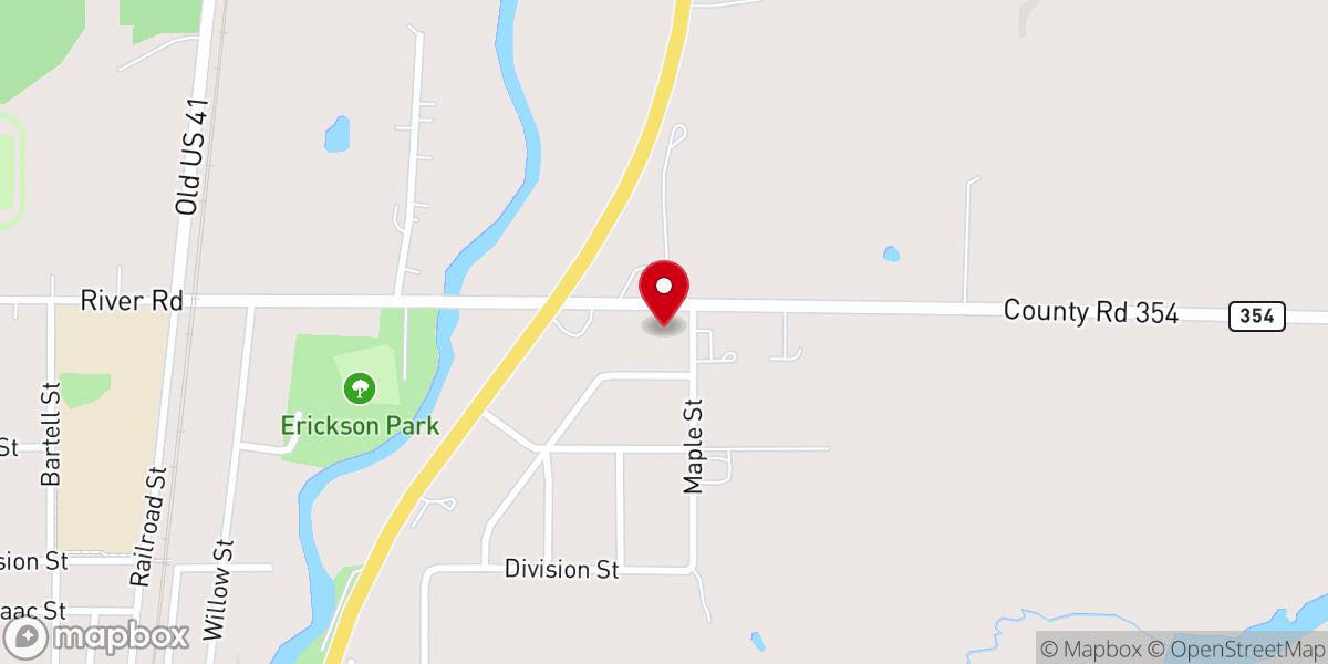 Map showing location of Central Baptist Church