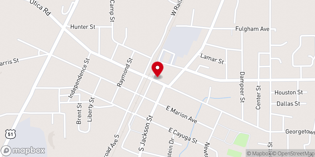 Map showing location of Sweet D's