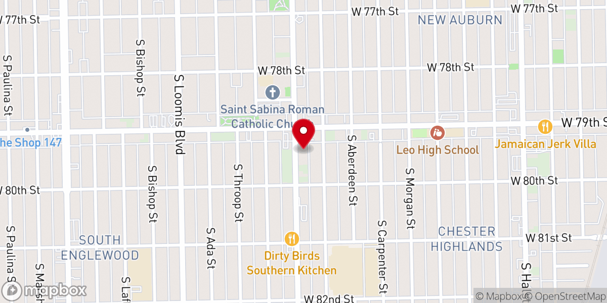 Map showing location of Damascus Missionary Baptist