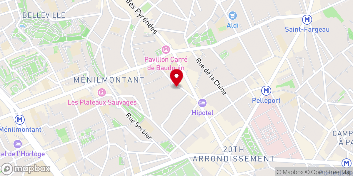 Map showing location of ex. chapelle du Patro Saint-Pierre de Ménilmontant