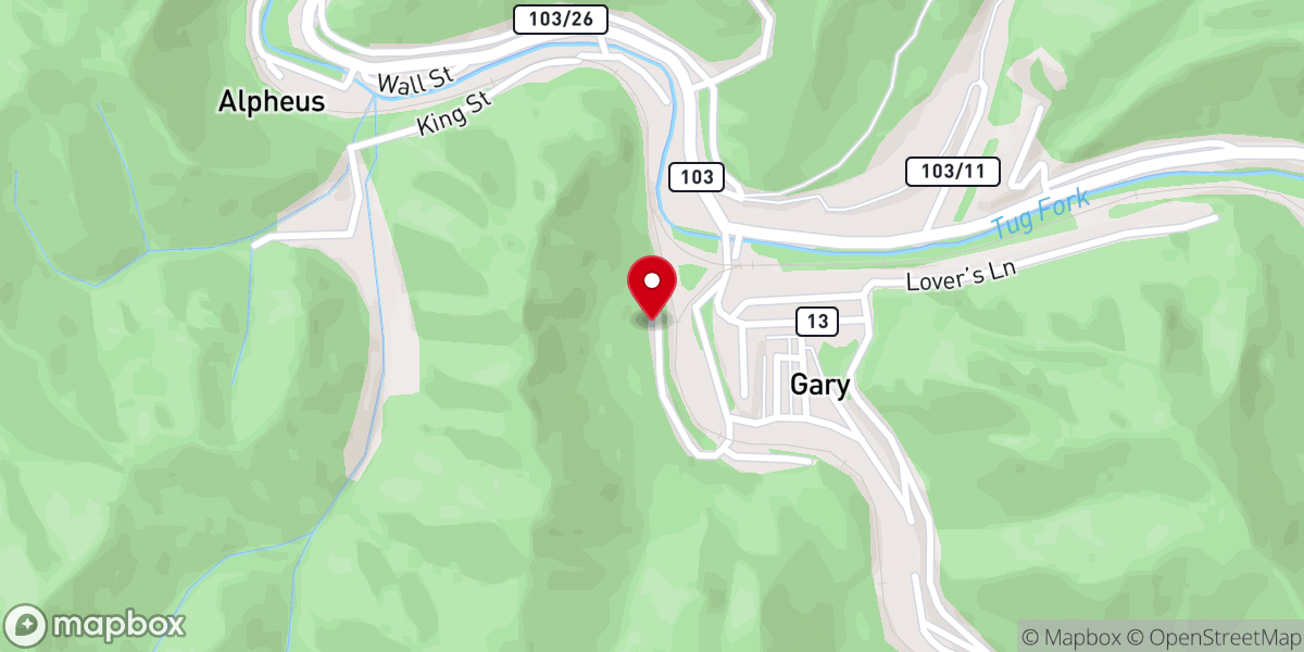 Map showing location of Trinity Missionary Baptist Church