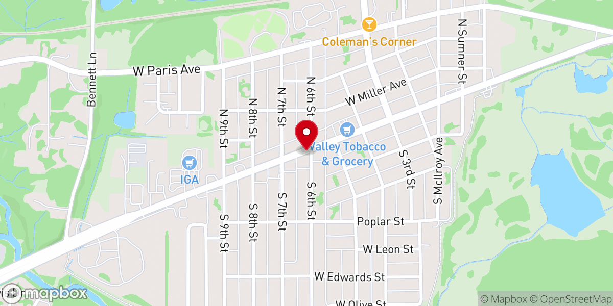 Map showing location of West Terre Haute