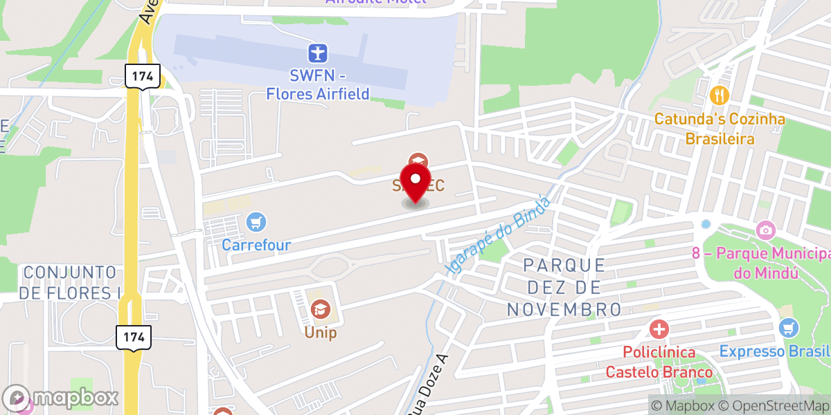 Map showing location of Igreja Batista União