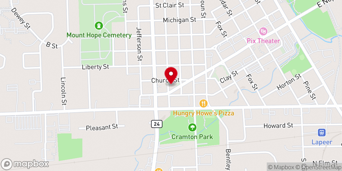 Map showing location of Immaculate Conception - Food Distribution Center