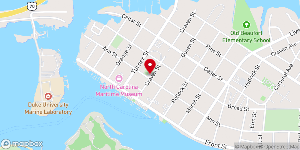 Map showing location of Ann Street United Methodist Church