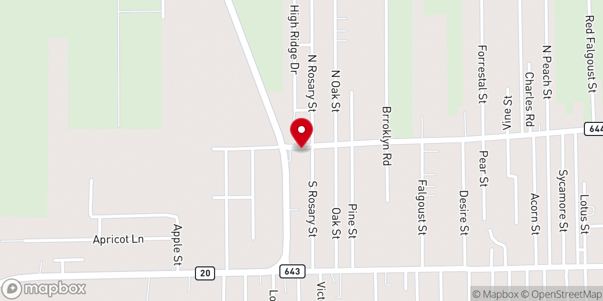 Map showing location of New Horizon Missionary Baptist