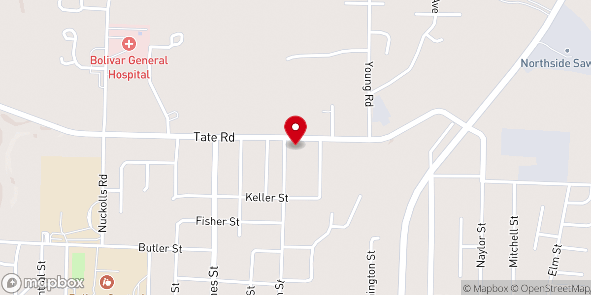 Map showing location of Tate Road Church of Christ