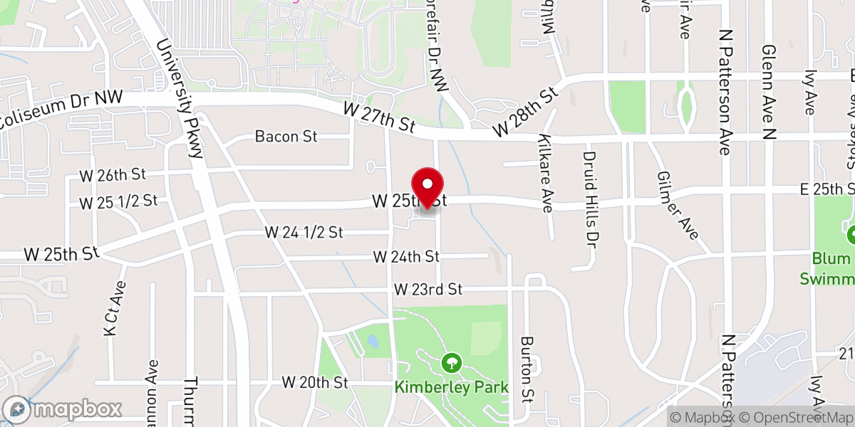 Map showing location of Union Chapel Baptist Church