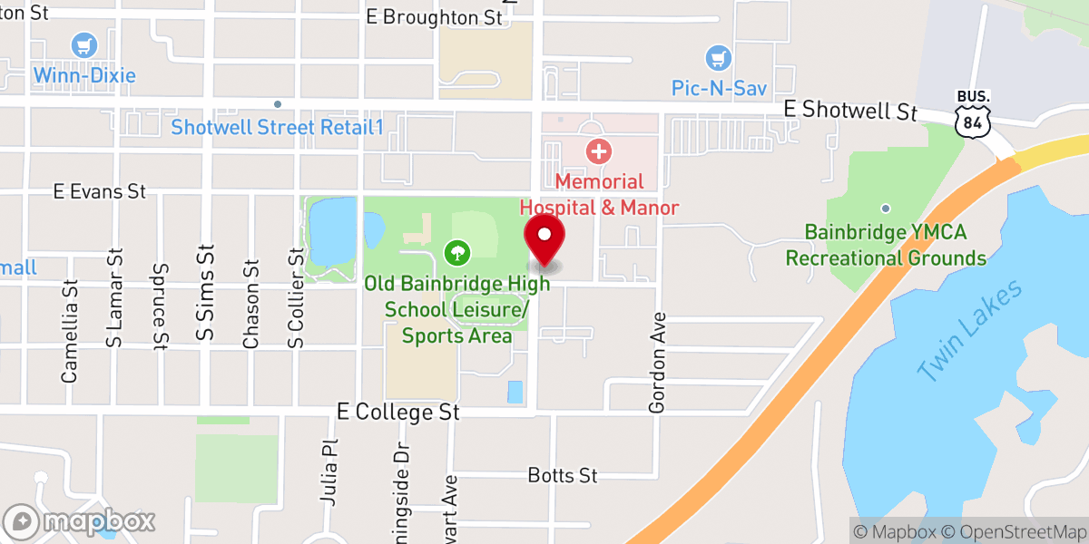 Map showing location of First Independent Methodist Church