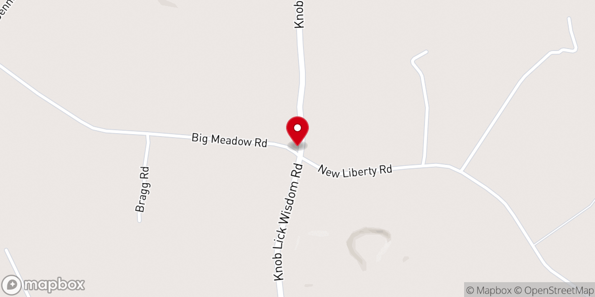 Map showing location of Wisdom Cumberland Presbyterian Church