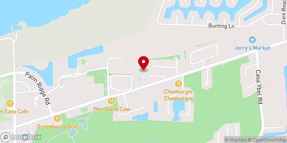 Map showing location of Sanibel Congregational United Church of Christ