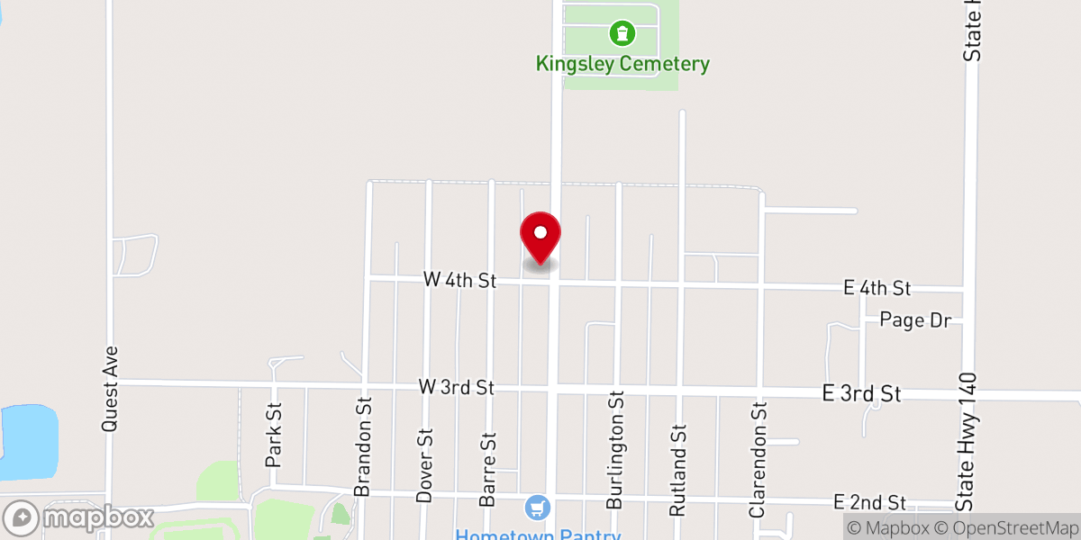 Map showing location of First Lutheran Church