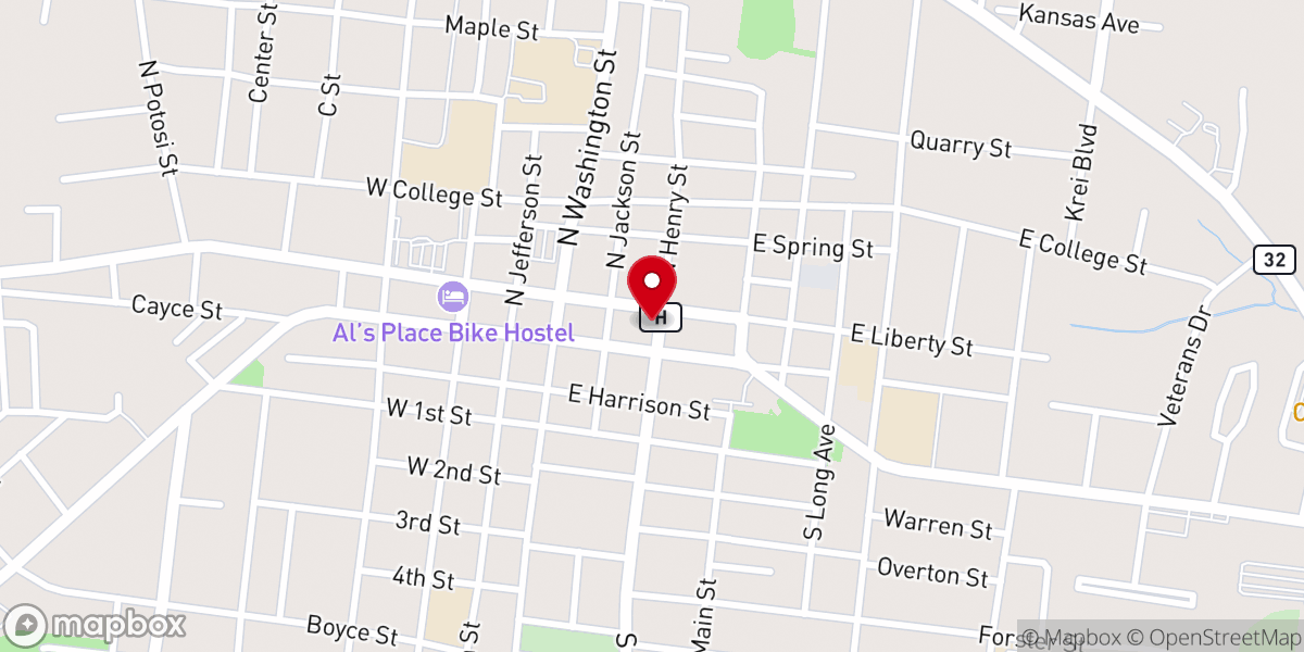 Map showing location of Oasis Christian Bookstore