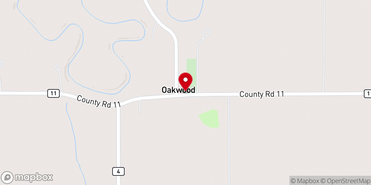 Map showing location of Sacred Heart Church of Oakwood