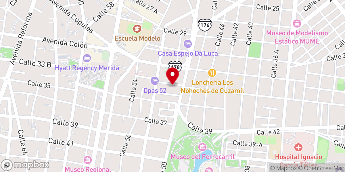 Map showing location of Iglesia la Divina Providencia
