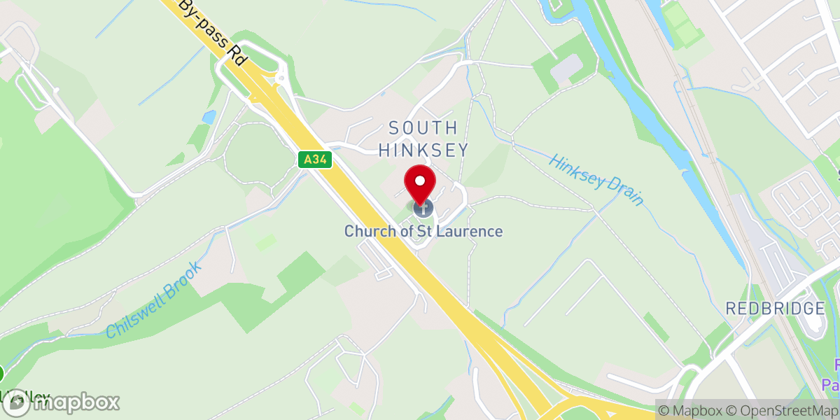 Map showing location of St. Laurence’s Church
